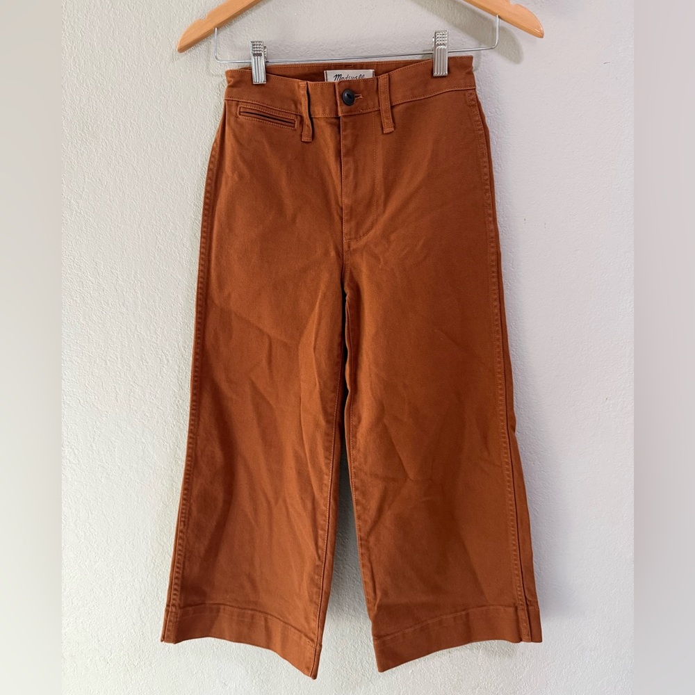 Madewell Rust Brown Cropped Straight Pants Size 23P